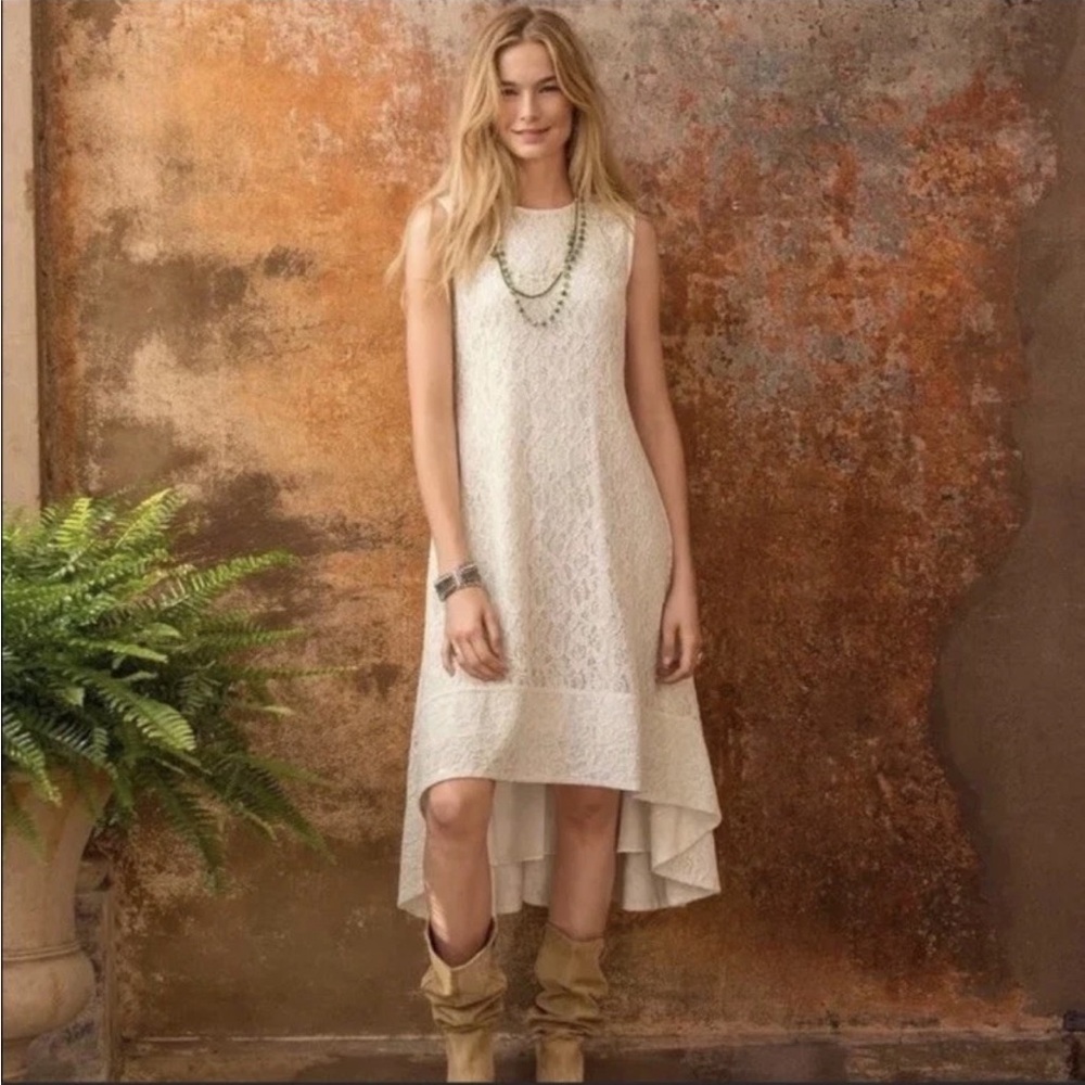 NWOT Sundance Inner Grace Lace High Low Dress Size 6